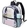 Jusdot Clear Backpack for Stadium Approved 12612 Small Clear Bag for Stadium Events and Concert Sport Event Black