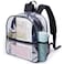 Jusdot Clear Backpack for Stadium Approved 12612 Small Clear Bag for Stadium Events and Concert Sport Event Black