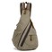 KL928 Canvas Sling Bag Small Crossbody Backpack Shoulder Casual Daypack Rucksack for Men WomenLarge VersionOlive Green