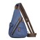 KL928 Canvas Sling Bag Small Crossbody Backpack Shoulder Casual Daypack Rucksack for Men WomenBlue