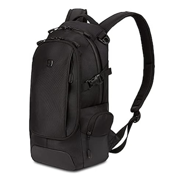 SwissGear 3598 Backpack Narrow Daypack Black Ballistic 18Inch