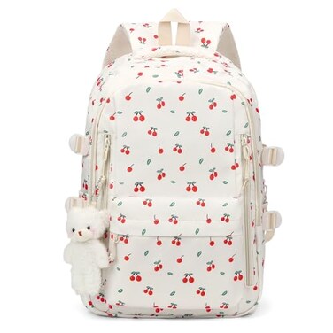 jingyuKJ Coquette Cherry Backpack Cute Aesthetic Backpack Kawaii Daypack A02 Cherry