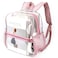 Keepcross Stadium Approved Clear Backpack 12x6x12 Clear Bag for Sporting Events Concerts Festivals for Women Rose Gold