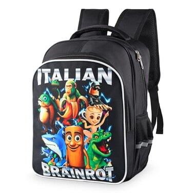 Tintinwiwigo Italian Brainrot Backpack Brainrot Backpack Casual Daypack BackpacksTravel Lightweight Daypack