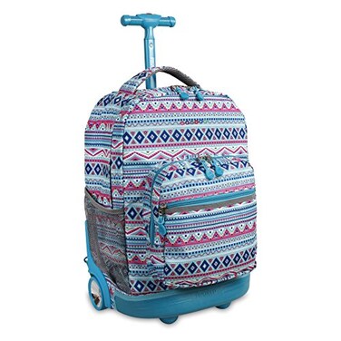 J World New York Sunrise Rolling Backpack Backpack MINT TRIBAL