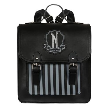 HEYIYI Gothic Backpack Black Faux Leather