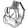 Crosstime Stadium Approved Clear Backpack 12x6x12 Clear Bag for Stadium Events Sports Festivals Concerts Gray