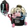 W Lamb William Lamb Harley Quinn Batman Black Faux Leather Backpack Featuring Eye Catching Face Design Black Kids Regular