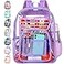 CCJPX Clear Backpack Transparent Bookbag Heavy Duty See Through Backpacks for Women Purple One Size