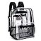 Kekeintlco KekeIntl Clear Backpack Heavy Duty PVC Clear Backpack 40lbsBlack