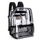 Kekeintlco KekeIntl Clear Backpack Heavy Duty PVC Clear Backpack 40lbsBlack