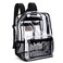 Kekeintlco KekeIntl Clear Backpack Heavy Duty PVC Clear Backpack 40lbsBlack
