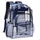 Vorspack Clear Backpack Heavy Duty PVC Transparent Backpack with Reinforced Strap for College Workplace Navy