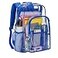 Vorspack Clear Backpack Heavy Duty PVC Transparent Backpack with Reinforced Strap for College Workplace Blue