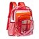 Vorspack Clear Backpack Heavy Duty PVC Transparent Backpack with Reinforced Strap for College Workplace Red