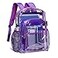 Vorspack Clear Backpack Heavy Duty PVC Transparent Backpack with Reinforced Strap for College Workplace Purple