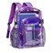 Vorspack Clear Backpack Heavy Duty PVC Transparent Backpack with Reinforced Strap for College Workplace Purple