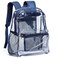 Vorspack Clear Backpack Heavy Duty PVC Transparent Backpack with Reinforced Strap for Work Navy
