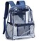 Vorspack Clear Backpack Heavy Duty PVC Transparent Backpack with Reinforced Strap for Work Navy