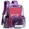 Vorspack Clear Backpack Heavy Duty PVC Transparent Backpack with Reinforced Strap for Work Purple