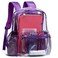 Vorspack Clear Backpack Heavy Duty PVC Transparent Backpack with Reinforced Strap for Work Purple