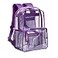 Vorspack Clear Backpack Heavy Duty PVC Transparent Backpack with Reinforced Strap Large Capacity for College Workplace Security Purple