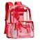 Vorspack Clear Backpack Heavy Duty PVC Transparent Backpack with Reinforced Strap Large Capacity for College Workplace Security Red