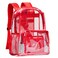 Vorspack Clear Backpack Heavy Duty PVC Transparent Backpack with Reinforced Strap Large Capacity for College Workplace Security Red