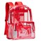 Vorspack Clear Backpack Heavy Duty PVC Transparent Backpack with Reinforced Strap Large Capacity for College Workplace Security Red