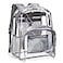 Vorspack Clear Backpack Heavy Duty PVC Transparent Backpack with Reinforced Strap Stitches Large Capacity for College Workplace Security Grey