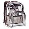 Vorspack Clear Backpack Heavy Duty PVC Transparent Backpack with Reinforced Strap Stitches Large Capacity for College Workplace Security Coffee