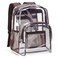 Vorspack Clear Backpack Heavy Duty PVC Transparent Backpack with Reinforced Strap Stitches Large Capacity for College Workplace Security Coffee