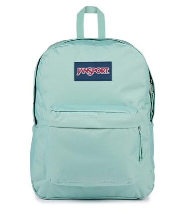 JanSport SuperBreak One Backpack Durable Lightweight Bag with 1 Main Compartment Front Utility Pocket with Builtin Organizer Premium Backpack Faded Sage