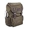 TOPWOLFS Waterproof Waxed Canvas Backpack for Men Travel Rucksack Leather Trimming Green OneSize