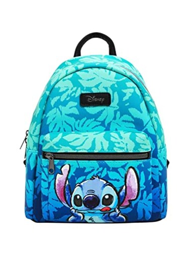 Hot Topic Disney Lilo Stitch Blue Tropical Leaves Mini Backpack BLACK NONE