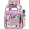 AGSDON Clear Backpack Heavy Duty Transparent Bookbag See Through PVC Backpacks for Women Pink