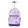 Travelers Club 18 Rolling Backpack with Shoulder Straps Purple Tye