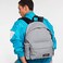 EASTPAK Padded PakR 24L Iconic Backpack with Front Pocket WaterResistant Fabric Vegan Materials Adjustable Straps Sunday Grey
