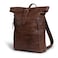 HideDrink Hide Drink Roll Top Backpack Vintage Style Rucksack with Adjustable Shoulder Straps Travel Accessory Full Grain Leather Handmade Bourbon Brown