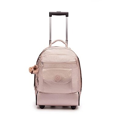 Kipling Sanaa Large Metallic Rolling Backpack Quartz Metallic