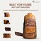 The Tannery Handmade Buffalo Leather Multipurpose Travel Hiking Crossbody Chest Backpack with Adjustable Shoulder Strap Thanks Giving Brown Large