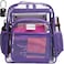 SHYLERO Clear Backpack Heavy Duty has TSA Lock 2WAY Zipper PVC Transparent Backpack Is Extra Large H18xW14xD8 Purple