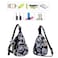 HAWEE Hawaii Flower Crossbody Sling Shoulder Bag Lightweight Waterproof Cloth with Adjustable Strap Earphone Hole Hibiscus
