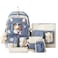 pdghiue 5Piece Aesthetic Kawaii Backpack Set with Kawaii Pin and Pendants Accessories Nylon Material Durable Adorable