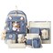 pdghiue 5Piece Aesthetic Kawaii Backpack Set with Kawaii Pin and Pendants Accessories Nylon Material Durable Adorable