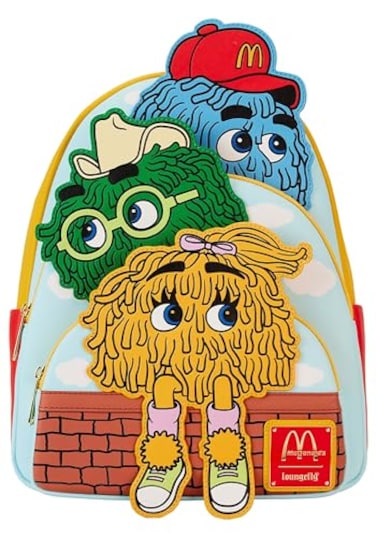 Loungefly McDonalds Fry Kids Triple Pocket Mini Backpack Standard