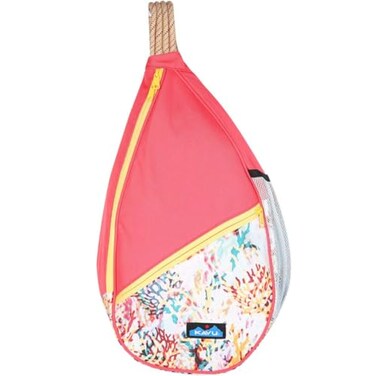 KAVU Paxton Pack Backpack Rope Sling Bag Floral Coral