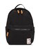 Lola California Star Medium Traditional Classic Backpack with Zipped Front Pocket and 2 Side Pockets Mondo Black