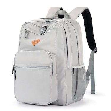 ZORFIN 26L Backpack for College and Travel Water Resistant Bookbag Grey