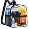 Oraben Small Clear Backpack Stadium Approved 12X11x6 Waterproof Clear Bag Stadium Backpack for Concert Work Sport Event